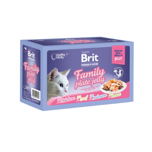 Pouches Prem.Cat Fillets in Jelly Family Plate 1200 g (12x85 g) (4)