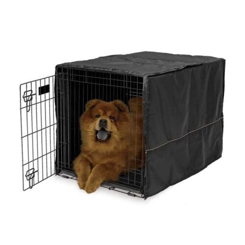 36" Black Polyester Crate Cover