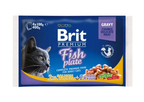 Brit Premium Cat Pouch Fish Plate 4x100gr (13)